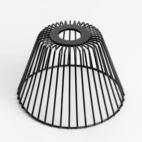 Brilagi - Lustră LED aplicată CERIA WIRE, 1xE27/40W/230V, Ø 80 cm, negru/stejar