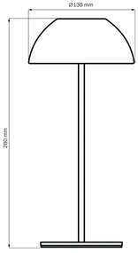 Lampă de birou LED TANZANIA LED/1,8W/5V USB 1800 mAh IP44 albă dimabilă