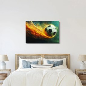 Tablou - Minge de Fotbal în Zbor (90x60 cm)