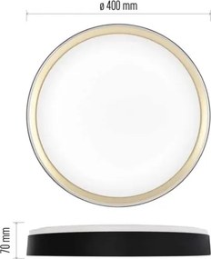 Plafonieră LED reglabilă ILVI LED/30W/230V 2700-6500K Ø 40 cm negru/alamă+telecomandă