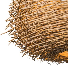 Lampă suspendată rustică din ratan maro - Hatch 45