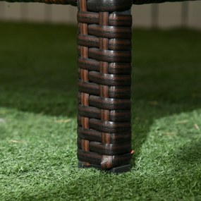 Outsunny Canapea de exterior cu 3 locuri, din ratan PE, cu perne confortabile și detașabile, 173x68x78 cm, maro | Aosom Romania