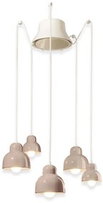 Lustra cu 5 pendule design italian realizat manual din ceramica BERIMBAU