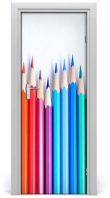Autocolante pentru usi creioane colorate