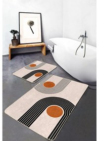 Covorașe de baie bej 2 buc. din catifea 60x100 cm Dot Arch – Mila Home