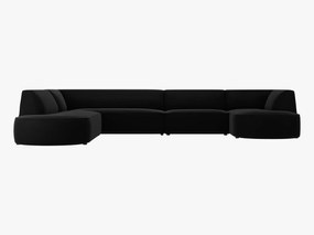 Coltar 6 locuri rotunjit Ruby catifea L366 cm