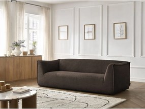 Canapea maro cu tapițerie din catifea reiată 242 cm Giorgia – Bobochic Paris