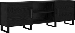 vidaXL Cabinet TV Stejar Negru 150 x 30 x 50 cm Lemn compozit