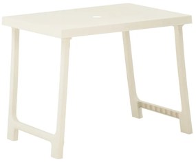 Set mobilier de bistro pliabil, 3 piese, alb, plastic