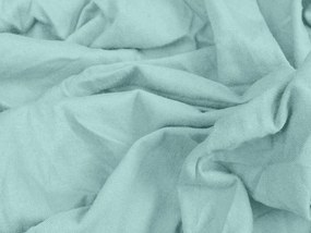 Cearsaf Jersey EXCLUSIVE cu elastic verde mentol deschis 90 x 200 cm