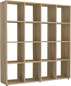 Biblioteca SARAH, stejar sonoma, PAL melaminat, 139x33x144 cm