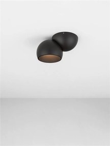 Spot LED aplicat aluminiu LUSA negru