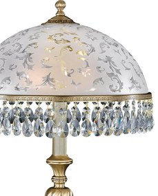 Lampa de masa design clasic realizata manual din alama si Cristal Scholer 6200