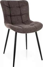 Scaun JULIA, cappuccino/negru, stofă/metal, 47x42x82 cm