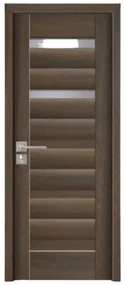Usa Interior din MDF Novo Doors ND02 LUX PREMIUM, Cadru din Lemn Masiv, KIT COMPLET, Toc Reglabil de 10 CM INCLUS, Plinta pe Ambele Parti (Culoare:
