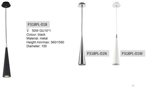 Pendul design modern Nevill negru