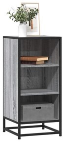 vidaXL Dulap, gri sonoma, 35,5x35x76 cm, lemn prelucrat și metal
