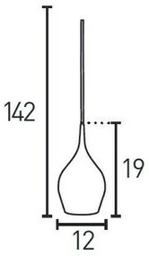 Searchlight - Lustră pe cablu VIBRANT 1xE14/40W/230V roșu