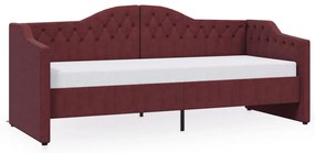 3080289 vidaXL Pat de zi cu saltea & USB, violet, 90x200 cm, textil
