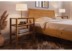 Pat din lemn de stejar 90x200 cm Pola – The Beds