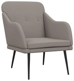 351479 vidaXL Fotoliu, gri taupe, 63x76x80 cm, textil