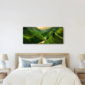 Tablou - Terase de orez Mu Cang Chai (120x50 cm)