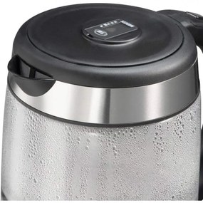 Fierbator electric din sticla cu filtru Russell Hobbs Clarity 20760-57, 2200W, 1L, Iluminat, SCHOTT DURAN, Filtru BRITA, Inox