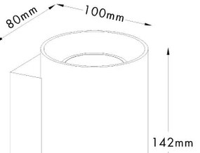 Aplică SANDY WL 2xGU10/50W/230V negru Zuma Line 92696-N