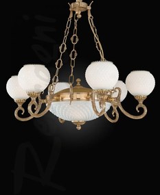 Candelabru clasic din alama 6+2 design italian 8550