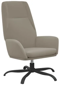 341366 vidaXL Scaun de relaxare, gri deschis, catifea