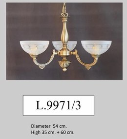 Lustra clasica suspendata cu 3 brate design italian 9971