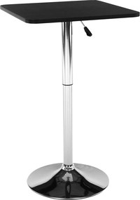 Masa bar FLORIAN, negru/crom, 57x84/110 cm