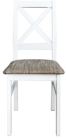 Scaun de sufragerie NATE alb/maro