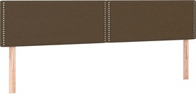 vidaXL Tăblii de pat, maro închis, 180x5x78/88 cm, textil
