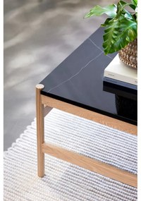 Măsuță de cafea neagră/în culoare naturală din marmură 80x80 cm Raw – Hübsch