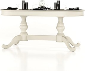 Masă lemn masiv de Dining Seraphia, 180 × 100 × 79 cm - Vanilla