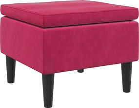 vidaXL Scaun cu picioare din lemn, roșu vin, catifea