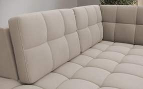 Coltar extensibil stanga 5 locuri ELTAP, LT-18SO, Blewett, 299x198x82 cm, lemn/poliester, bej inchis