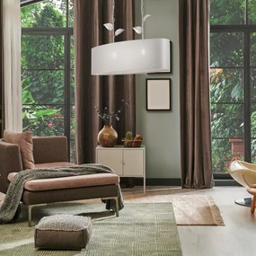 Lustră pe lanț NOEMI 2xE27/60W/230V argintiu