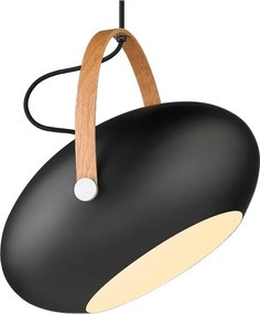 Halo Design 734382 - Lustră suspendată pe cablu DC 1xE27/40W/230V Ø 40 cm negru/stejar