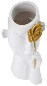 Vază albă din polirășină 27 cm Fiore – Mauro Ferretti