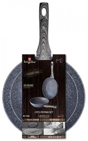 Set tigai marmorate (2 piese) din aluminiu forjat Forest Dark Gray Line Berlinger Haus BH 1586