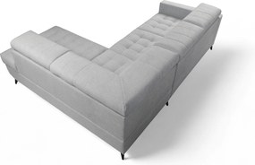 Colțar cu funcție de dormit Nardo L, extensibil, dreapta, - chenille gri deschis Vibe 85