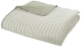 Cuvertură verde matlasată 220x230 cm Stripe – Catherine Lansfield