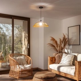 Brilagi - Lustră LED cu cablu CERIA BOHO 1xE27/40W/230V Ø 50 cm, maro