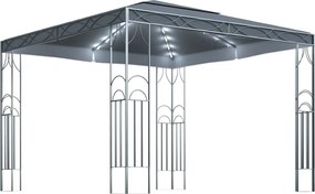 vidaXL Pavilion cu șir de lumini LED, antracit, 300x300cm