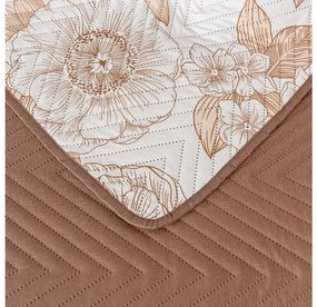 Cuvertura de pat PETALIS crem / maro Dimensiune: 170 x 210 cm