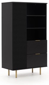 Dulap cu rafturi Nalani R1D2SZ (negru). 1071316