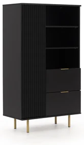 Dulap cu rafturi Nalani R1D2SZ (negru). 1071316