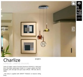 Lustra LED moderna design decorativ Charlize 3L COLOURS